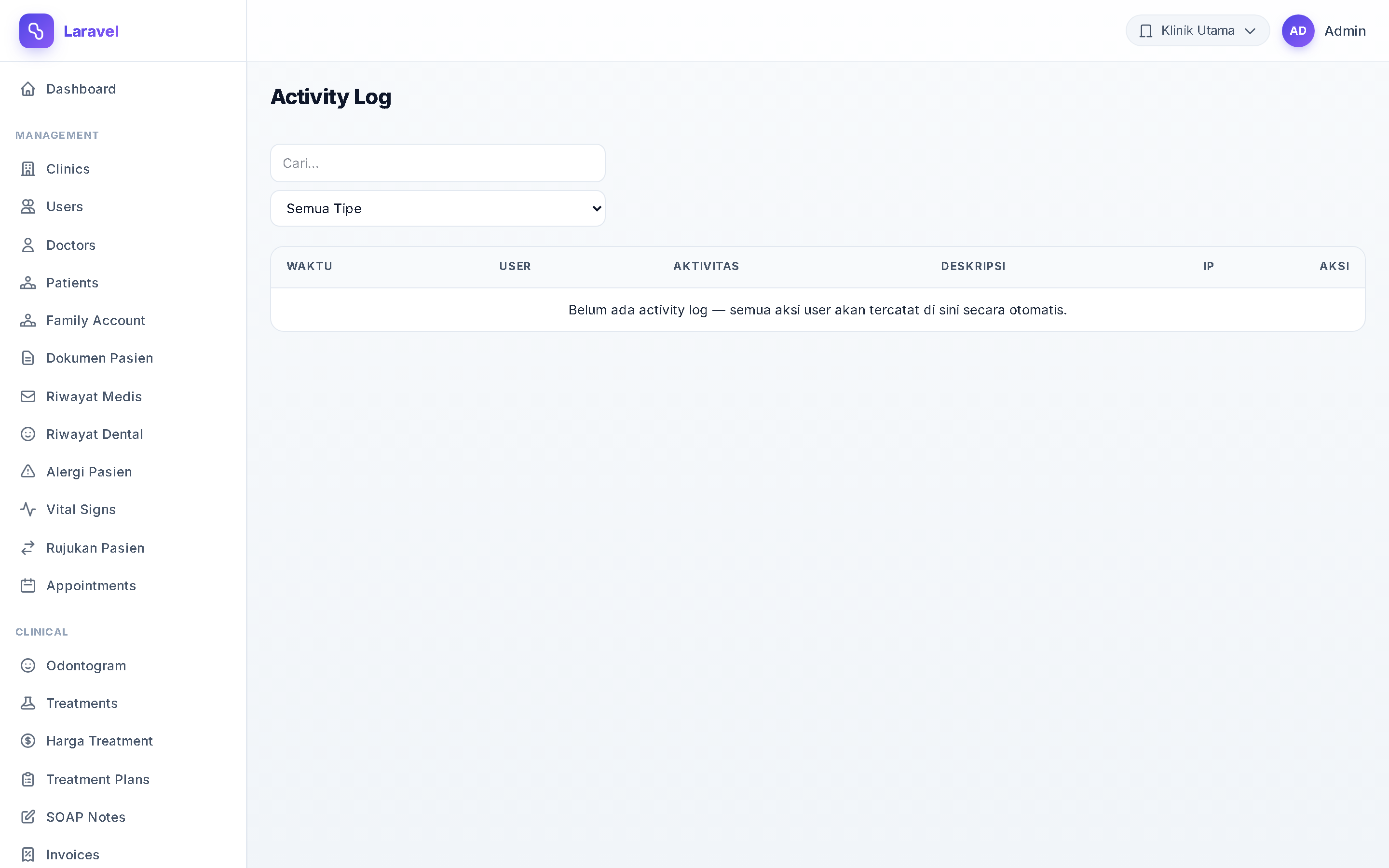 Screenshot Activity Log
