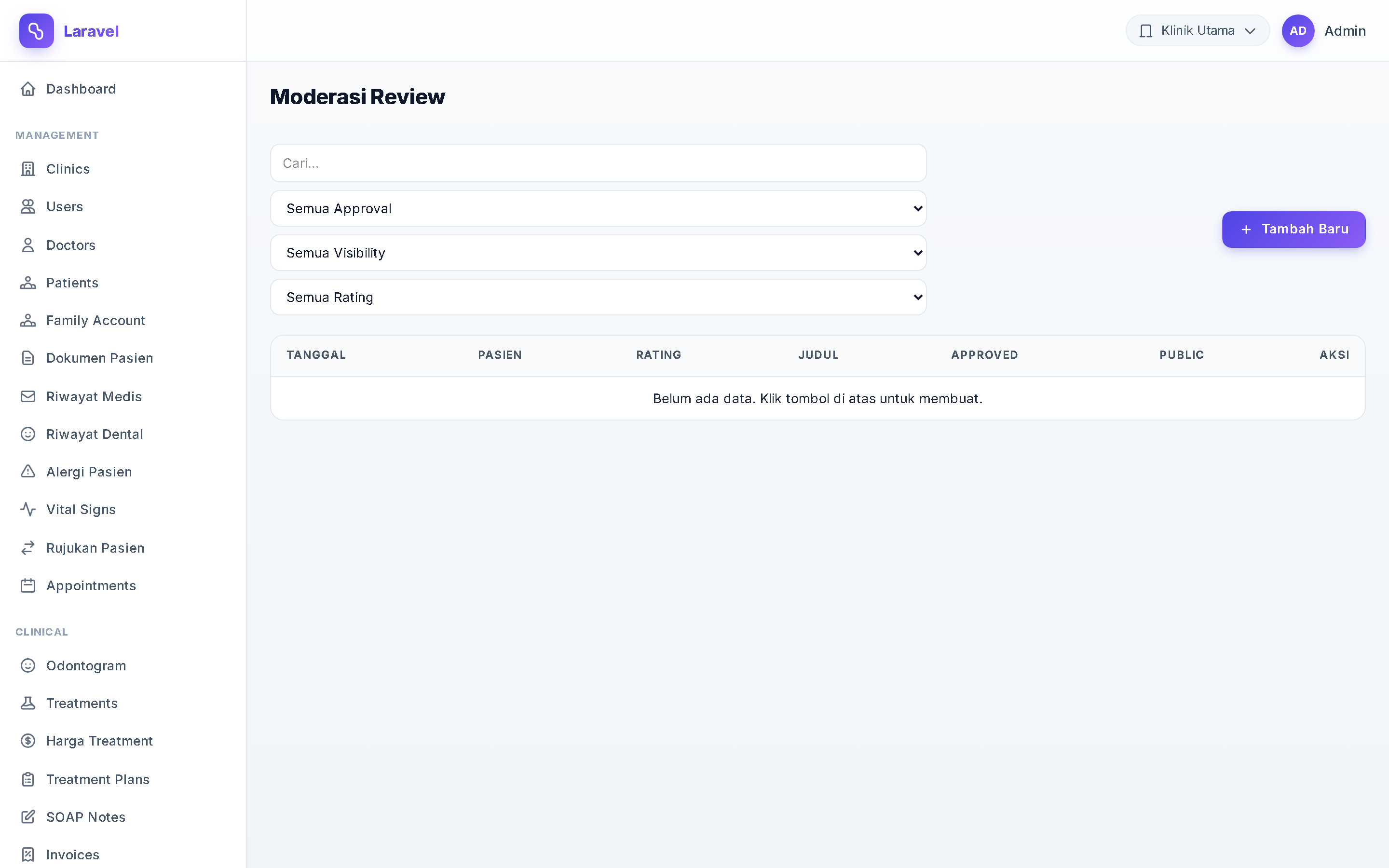 Screenshot Moderasi Review