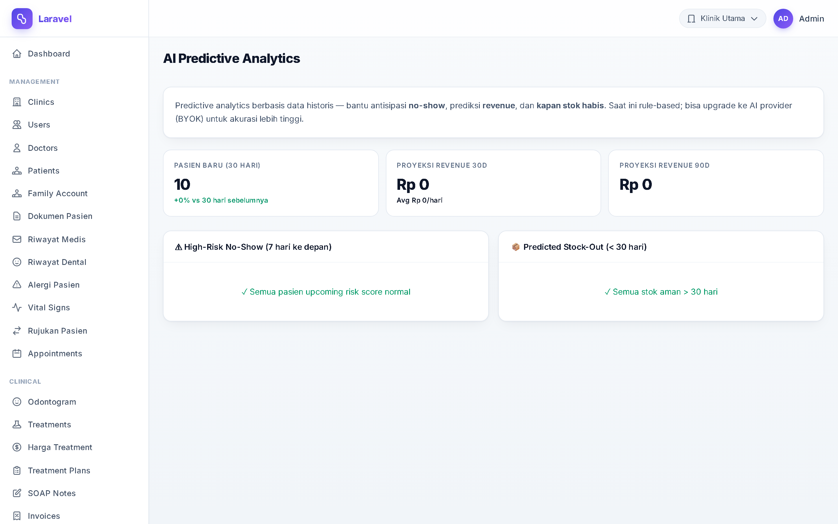 Screenshot AI Predictive Analytics